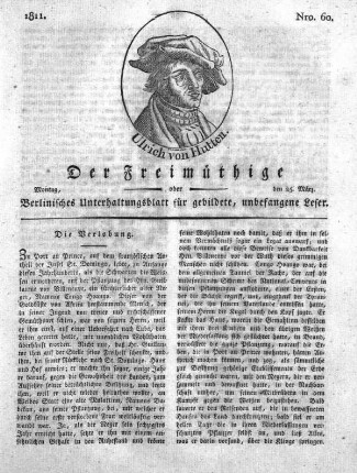 Nro. 60, Montag, den 25. März 1811