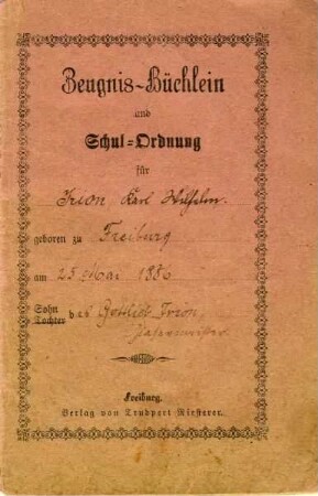 Zeugnis-Büchlein