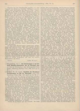 479-483 [Rezension] Gerbert, Camill, Geschichte der Strassburger Sectenbewegung zur Zeit der Reformation, 1524-1524