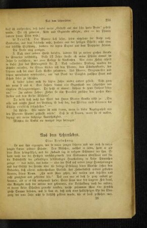 Aus dem Lehrerleben : eine Versuchung