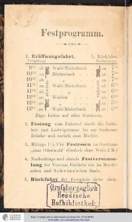 Festprogramm