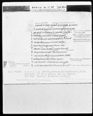 Lukan, Bellum Civile — Initiale S(egnior oceano), Folio 84verso