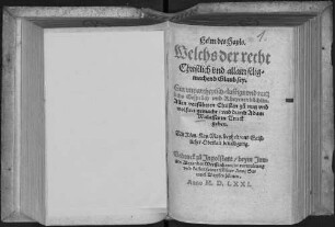 Helm des Hayls : Welchs der recht Christlich vnd allain selig-machend Glaub sey. Ein vnpartheyisch, lustigs vnd nutzlichs Gespräch vnd Rheymenbüchlin