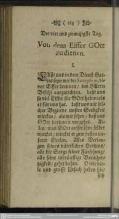 Der vier und zwantzigste Tag. Von dem Eiffer Gott zu dienen