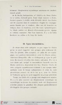 III. Types intermédiaires