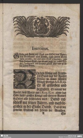 Leichenpredigt : Introitus, Exordium, Tractatio