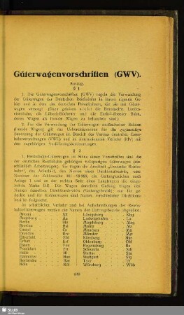 Güterwagenvorschriften (GWV)