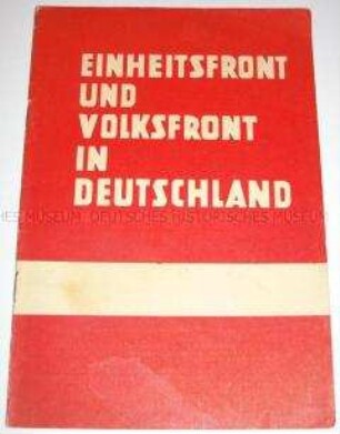 Resolution der Brüsseler Parteikonferenz der KPD vom Oktober 1935