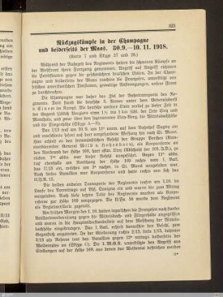 Rückzugskämpfe in der Champagne und beiderseits der Maas