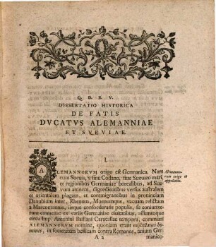 Fata Dvcatvs Alemanniae Et Sveviae Ex Antiqvis Historiae Germanicae Monvmentis Breviter Exposita