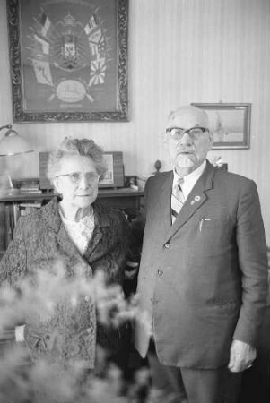 Diamanthochzeit der Eheleute Paul und Frieda Schwarz.