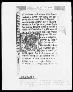 Psalter — Initiale D (ixit insipiens), Folio 39recto