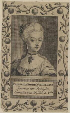 Bildnis der Friderica Sophia Wilhelmina