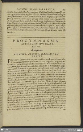 Progymnasma Alterum Et Quadragesimum. Aenigmata