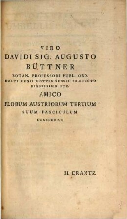 Henrici Joa. Nepom. Crantz ... Stirpium Austriarum fasciculus ..., 3