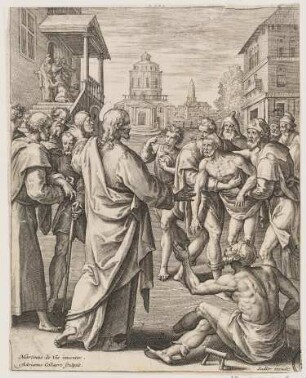 Christus heilt einen Lahmen und einen Blinden