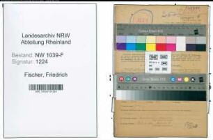 Entnazifizierung Friedrich Fischer , geb. 20.11.1904 (Richter)