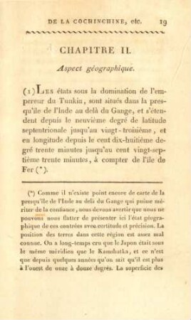 Chapitre II. Aspect géographique