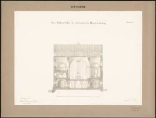 Stiftskirche St. Servatius (Dom), Quedlinburg: Schnitt mit Innenansicht