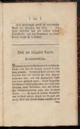 Fünf und sechzigstes Kapitel. Friedensvorschläge.