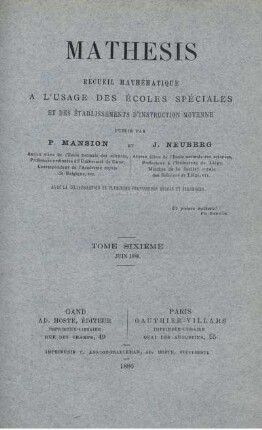 TOME SIXIÉME. JUIN 1886.