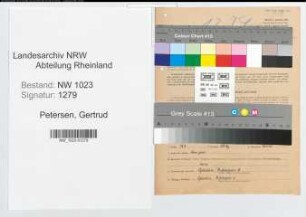 Entnazifizierung Gertrud Petersen , geb. 10.07.1913 ()
