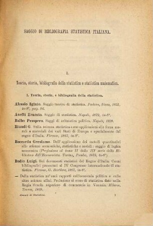 Annali di statistica : Ministero di Agricoltura, Industria e Commercio. Direzione generale della Statistica [Unnumerierte Reihe.], 2