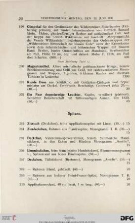 Spitzen (Nr. 203-213)