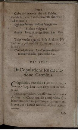 Cap. XXVI. De Copulatione seu catenatione Carminis