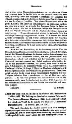 Kelter, Edmund :: Hamburg und sein Johanneum im Wandel der Jahrhunderte 1529 - 1929, ein Beitrag zur Geschichte unserer Vaterstadt : Hamburg, Lütcke & Wulff, 1928