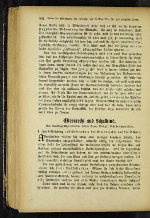 Elternrecht und Schulkind