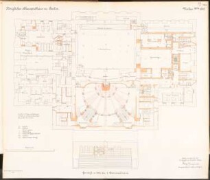 Schauspielhaus, Berlin Umbau: Grundriss in Höhe der 1. Untermaschinerie 1:100