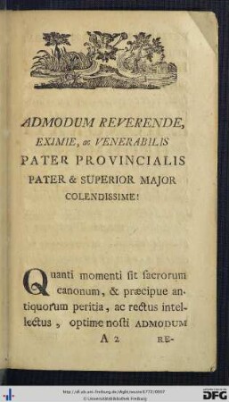 Admodum Reverende.