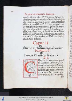 Caput II. De studio virtutem monasticarum.