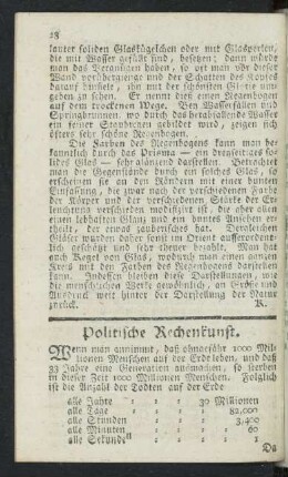 Politische Rechenkunst.