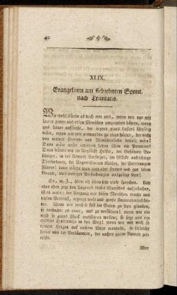 XLIX. Evangelium am siebzehnten Sonnt. nach Trinitatis.