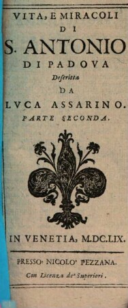 Vita Di S. Antonio Di Padova, Parte Seconda