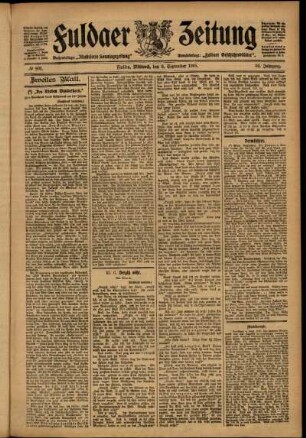 Zweite Ausgabe vom Mittwoch, den 06. September 1905.