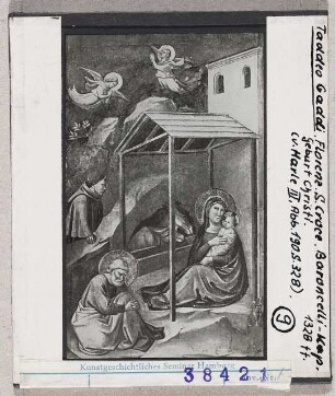 Taddeo Gaddi: Florenz, S. Croce, Baroncelli-Kapelle, Geburt Christi