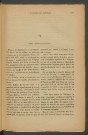 VI - En el postigo occidental
