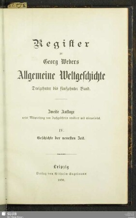 Reg. 13/15: Geschichte der neuesten Zeit