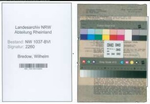 Entnazifizierung Wilhelm Bredow , geb. 03.10.1893 (Elektromeister)
