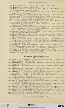 Literaturgeschichte etc. (Nr. 1423-1445)