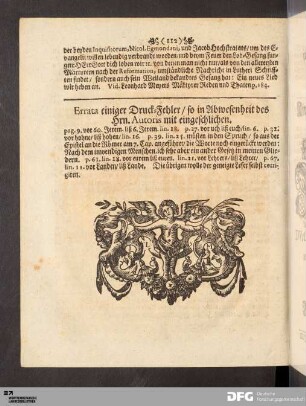 Errata einiger Druck-Fehler