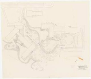 Johannesstift Berlin-Spandau Quellenhof, Schule und Kinderheim. Außenanlage: Gästehaus, Birkenhof und Stöckerhaus Lageplan 1:200
