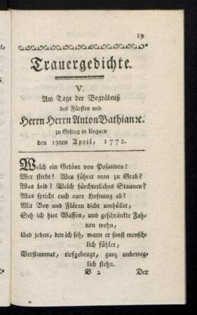 Trauergedichte