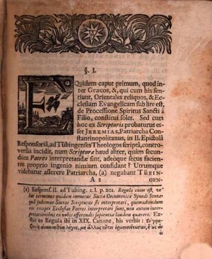 Dissertatio Theologica De Controversiis Theologicis Inter Græcos Et Evangelicos, [1] : ... D. XXI. Sept. MDCCXXVI. ...