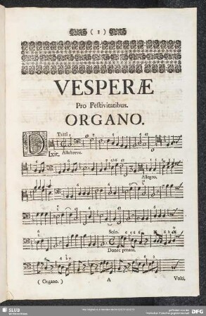 Vesperae pro Festivitatibus
