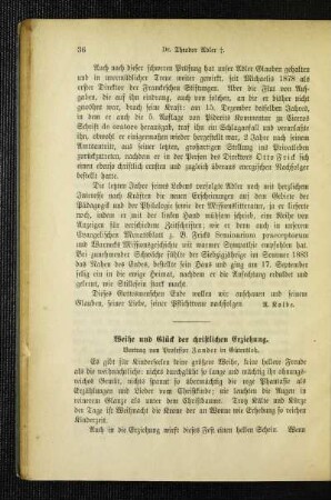 Weihe und Glück der christlichen Erziehung : Vortrag