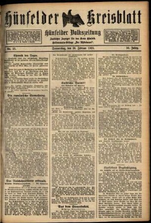 Ausgabe vom Donnerstag, den 26. Februar 1925.